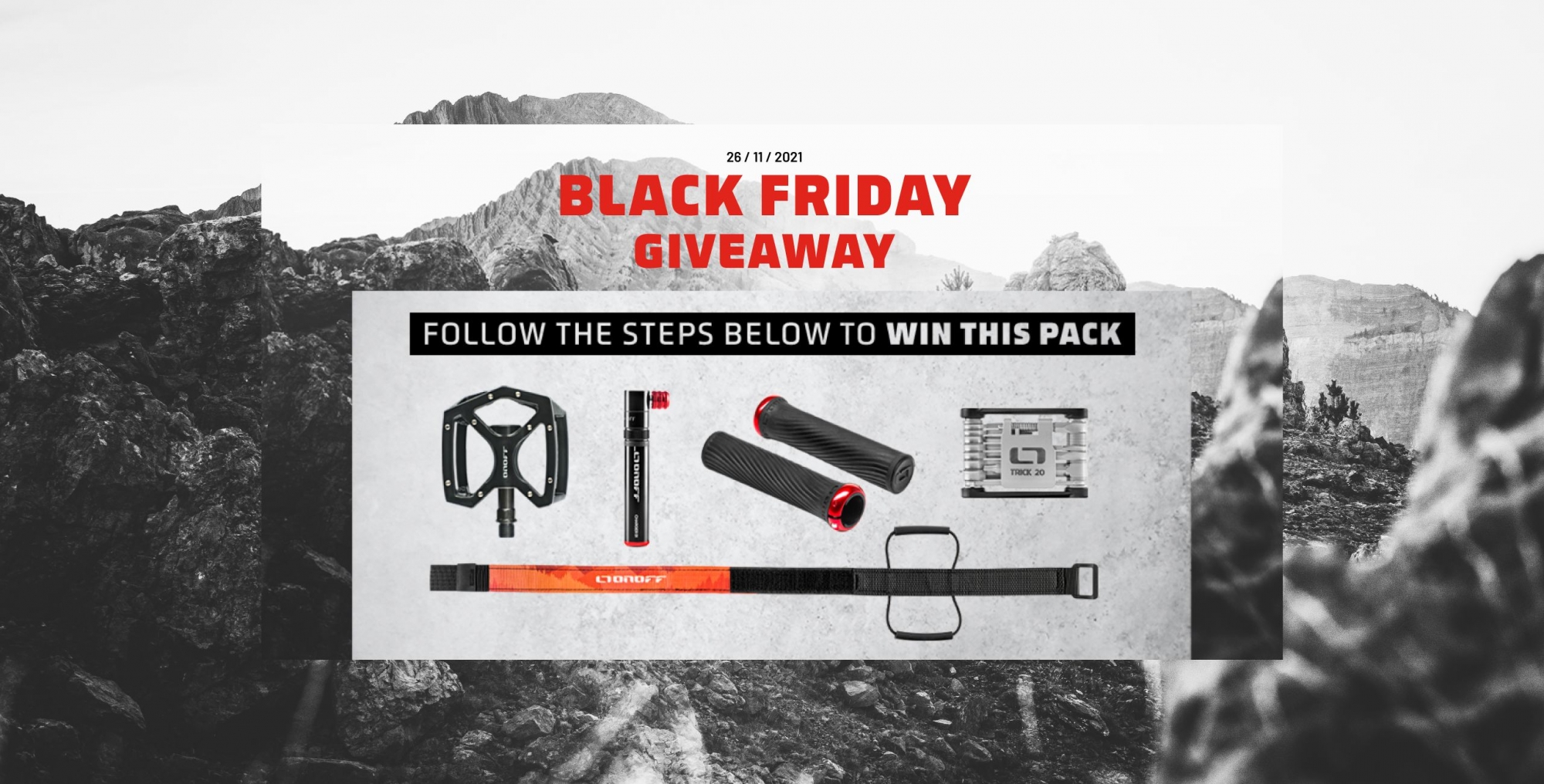 ONOFF is pleased to present a FREE GIVEAWAY in celebration of Black Friday!!